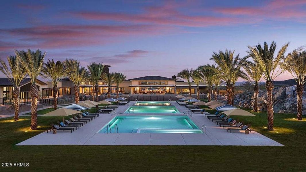 Pool at Dusk to Clubhouse (2) Pool at Dusk to Clubhouse (2)