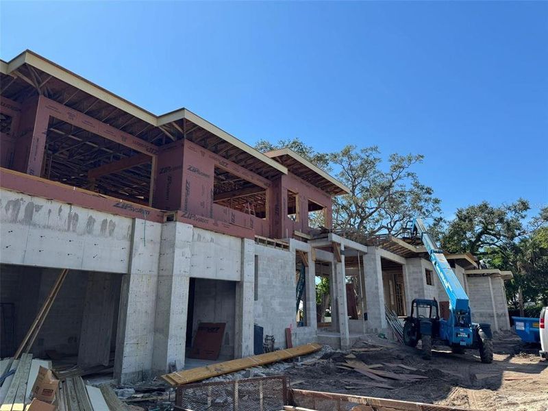 In-progress construction of a new home in , Sarasota, FL (Image 6).