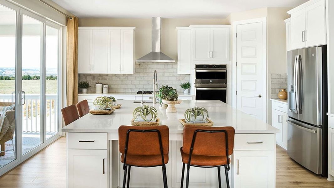 Representative furnished interior of a home built from the Hayden II by Taylor Morrison in The Fields at Looking Glass Town Collection, Parker (Image 4).