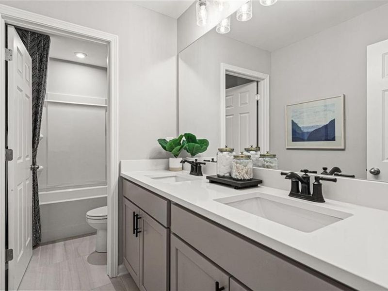 Furnished interior view inside a new home in Wehunt Meadows, Hoschton (Image 35).