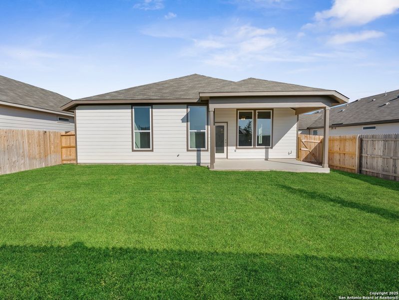 Exterior details and patio area of a home in Morgan Meadows, San Antonio (Image 4). Exterior details and patio area of a home in Morgan Meadows, San Antonio (Image 4).