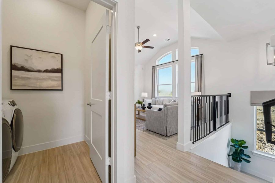 Representative furnished interior of a home built from the Margaux – Chateau Collection by Chesmar Homes in Bridgeland, Cypress (Image 15).