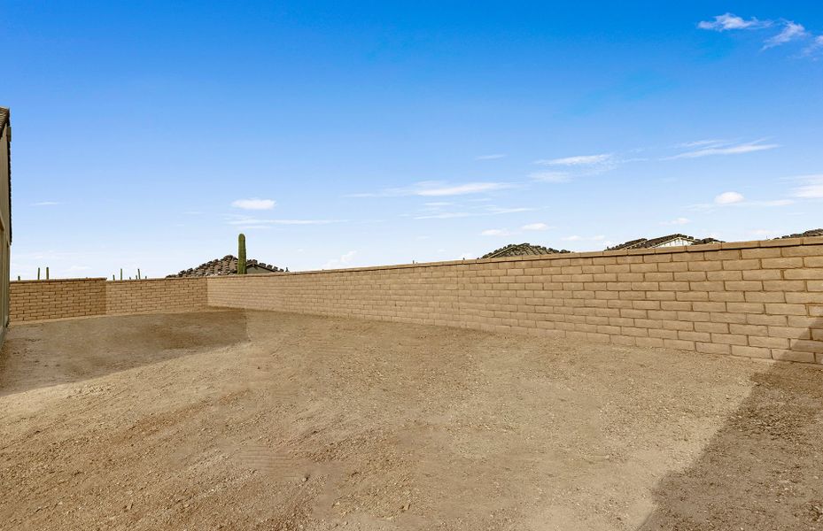 Exterior details and patio area of a home in Saguaro Reserve - Majesty, Marana (Image 24).