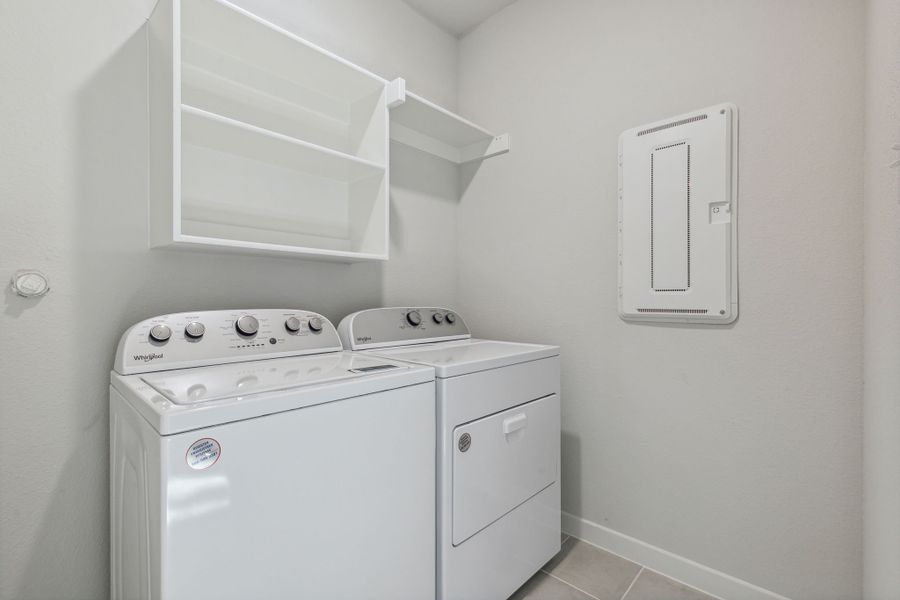 Utility room in the Willow home plan by Trophy Signature Homes – REPRESENTATIVE PHOTO