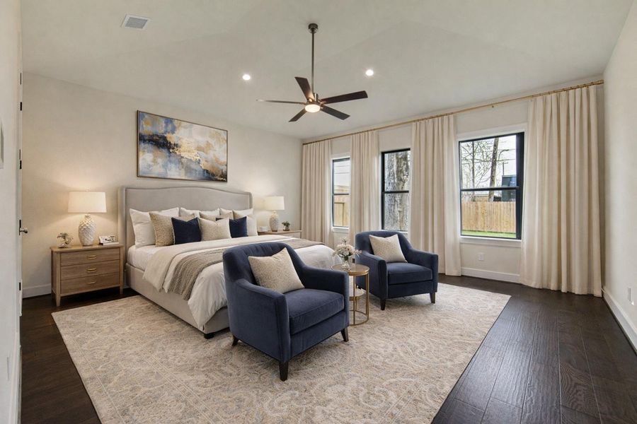 Large primary suite is the perfect place to relax