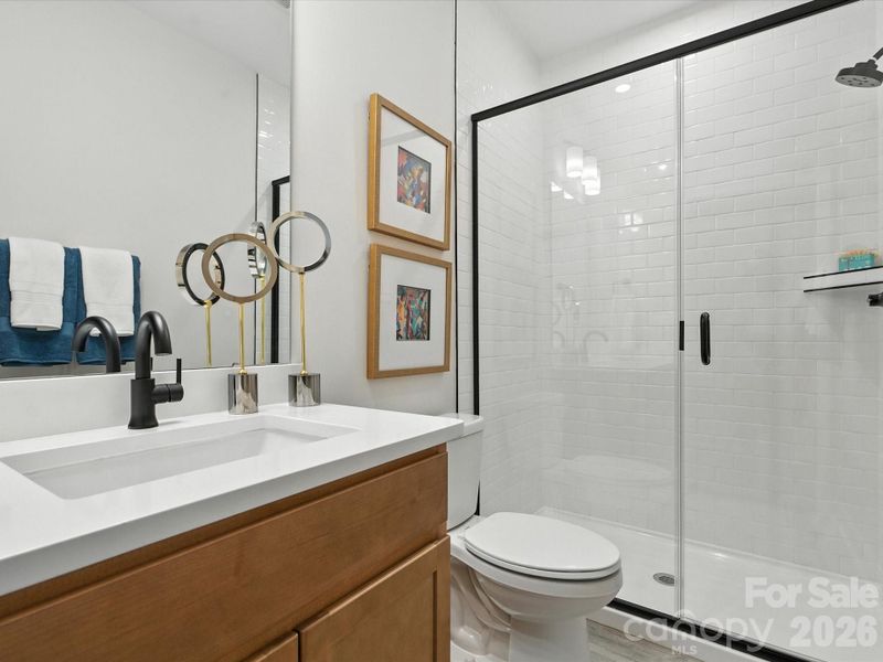 First floor full bathroom with a walk-in shower First floor full bathroom with a walk-in shower