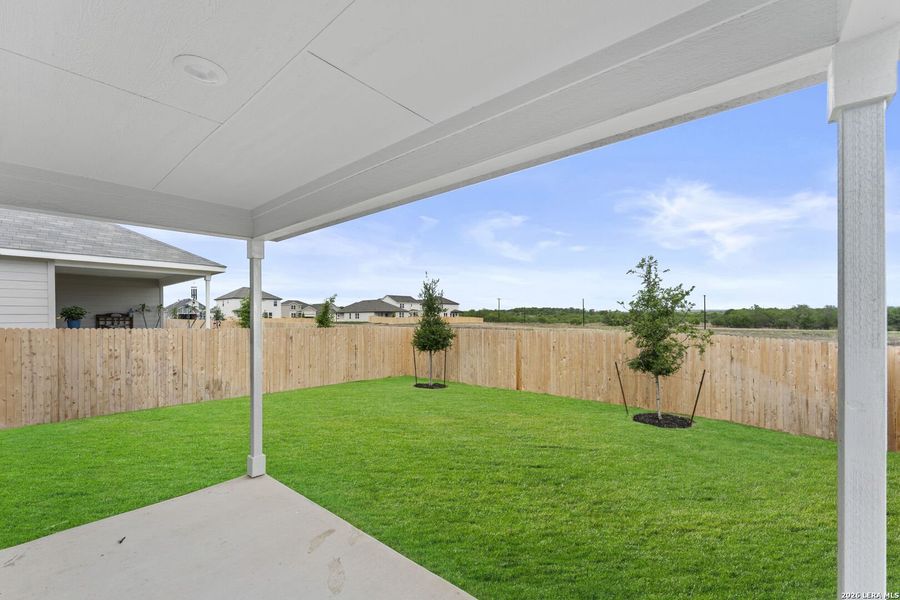 Exterior details and patio area of a home in Dove Song, Marion (Image 17).