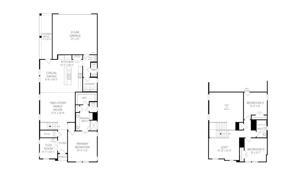 2D floor plan layout for the Stephens by Coventry Homes in Ramble, Celina, TX (Image 3).