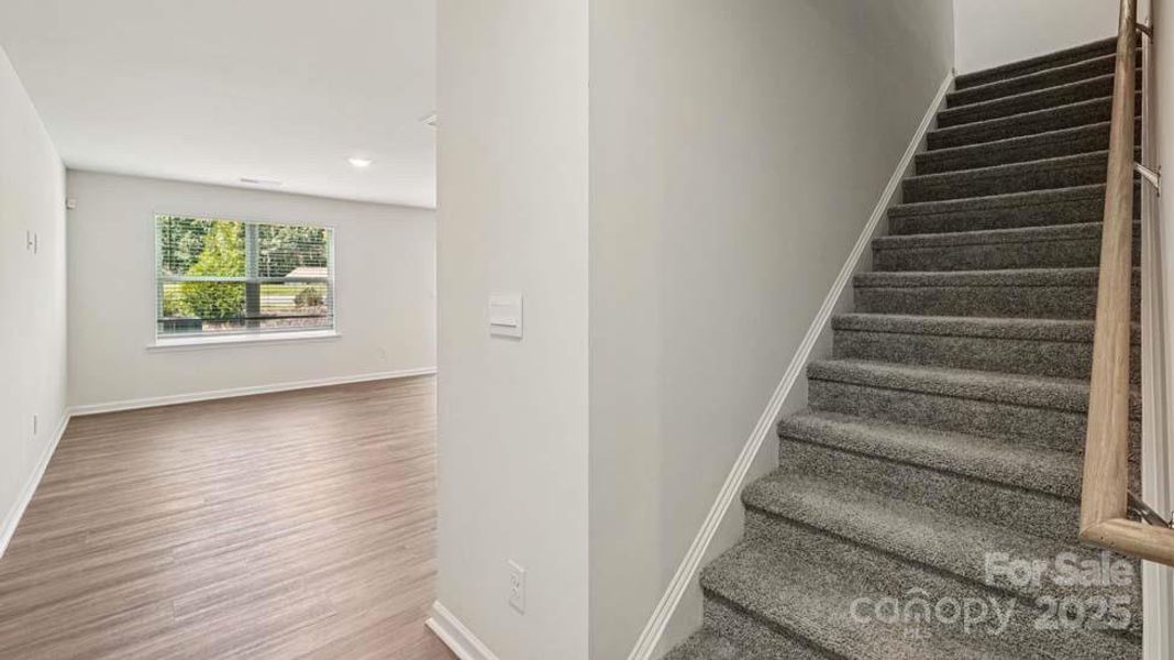 Spacious, unfurnished interior of a new home in Mallard Creek Townhomes, Charlotte (Image 13). Spacious, unfurnished interior of a new home in Mallard Creek Townhomes, Charlotte (Image 13).