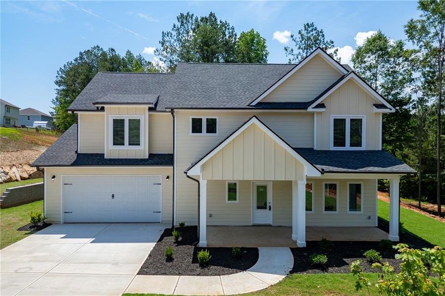 Front exterior of a new home in , Toccoa, GA, highlighting curb appeal (Image 30). Front exterior of a new home in , Toccoa, GA, highlighting curb appeal (Image 30).