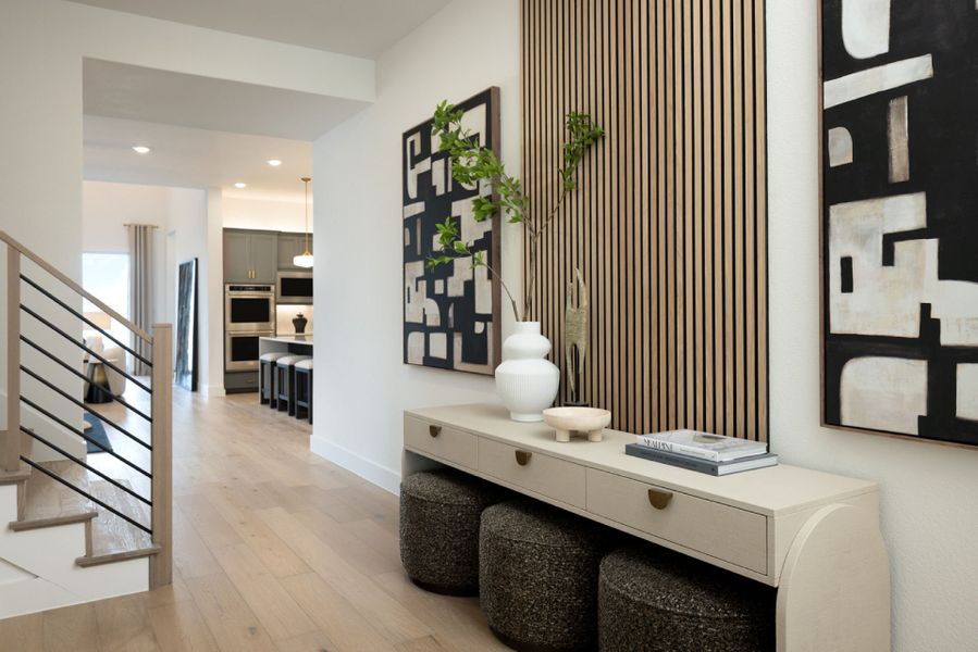 Representative furnished interior of a home built from the Iredell by Pulte Homes in Saddleback at Santa Rita Ranch, Liberty Hill (Image 17).