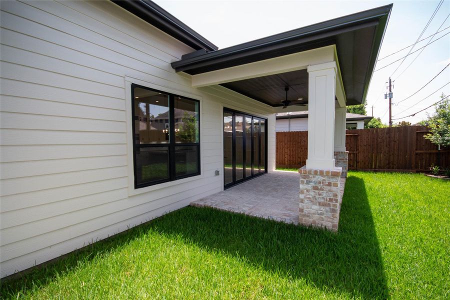 Left side of the patio Left side of the patio