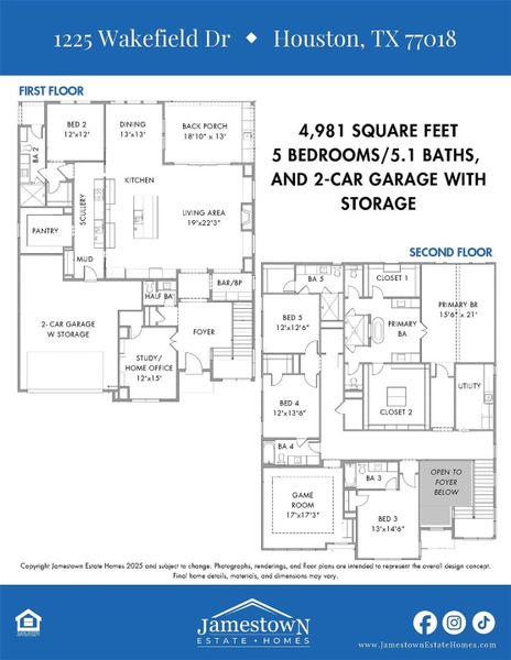 Floor Plan Copyright Jamestown Estate Homes 2026 Room measurements to be verified. Floor Plan Copyright Jamestown Estate Homes 2026 Room measurements to be verified.