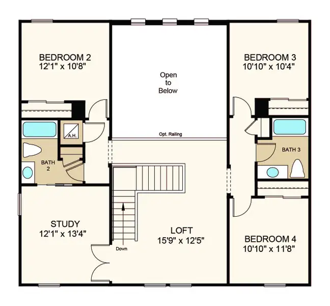 2D floor plan layout of this home in Brookland Park, Auburndale, FL (Image 4). 2D floor plan layout of this home in Brookland Park, Auburndale, FL (Image 4).