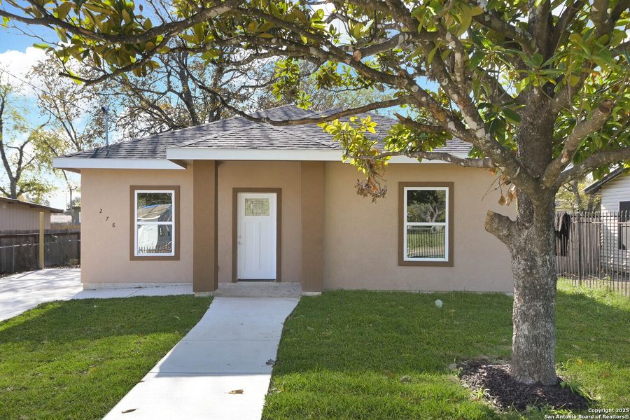 Front exterior of a new home in , San Antonio, TX, highlighting curb appeal (Image 11). Front exterior of a new home in , San Antonio, TX, highlighting curb appeal (Image 11).
