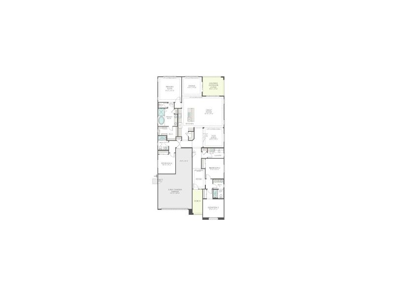 2D floor plan layout for the Rosemary Plan 40-2 by Tri Pointe Homes in Soleo, San Tan Valley, AZ (Image 4). 2D floor plan layout for the Rosemary Plan 40-2 by Tri Pointe Homes in Soleo, San Tan Valley, AZ (Image 4).