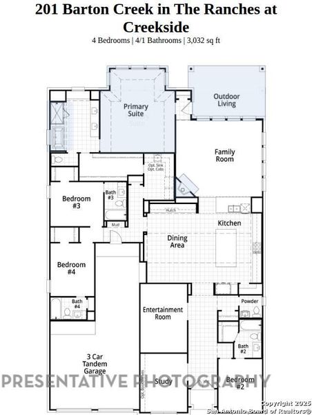 2D floor plan layout of this home in The Ranches at Creekside, Boerne, TX (Image 4). 2D floor plan layout of this home in The Ranches at Creekside, Boerne, TX (Image 4).