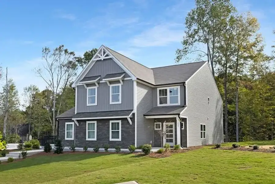 Representative exterior photo of a completed home built from the Gideon by True Homes in Winchester, Richburg, SC (Image 2). Representative exterior photo of a completed home built from the Gideon by True Homes in Winchester, Richburg, SC (Image 2).