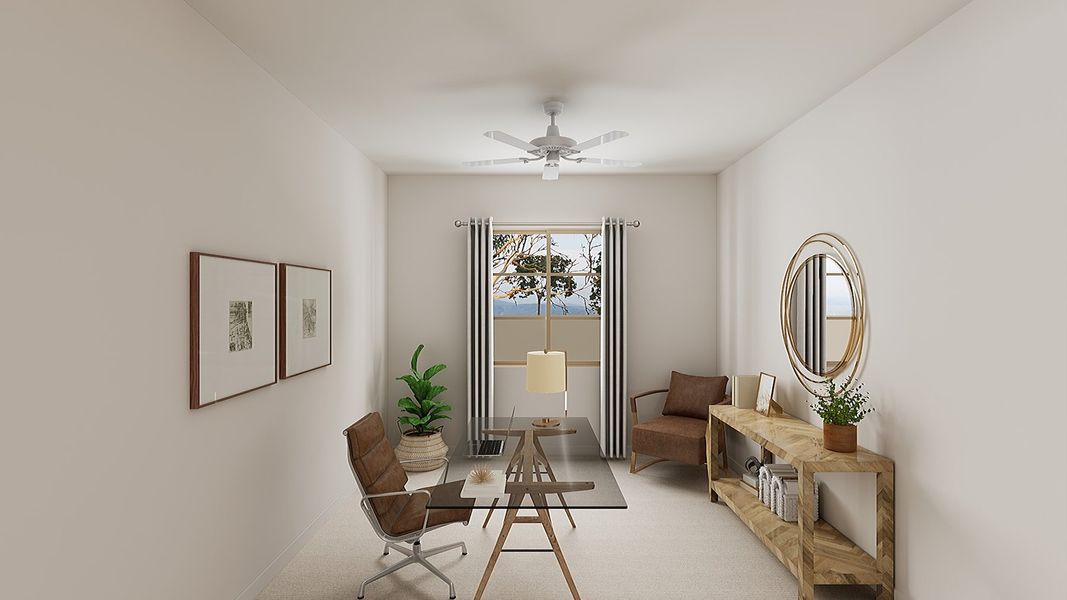 Representative furnished interior of a home built from the Juniper Plan 40-7 by Tri Pointe Homes in Waterston Central, Gilbert (Image 7).