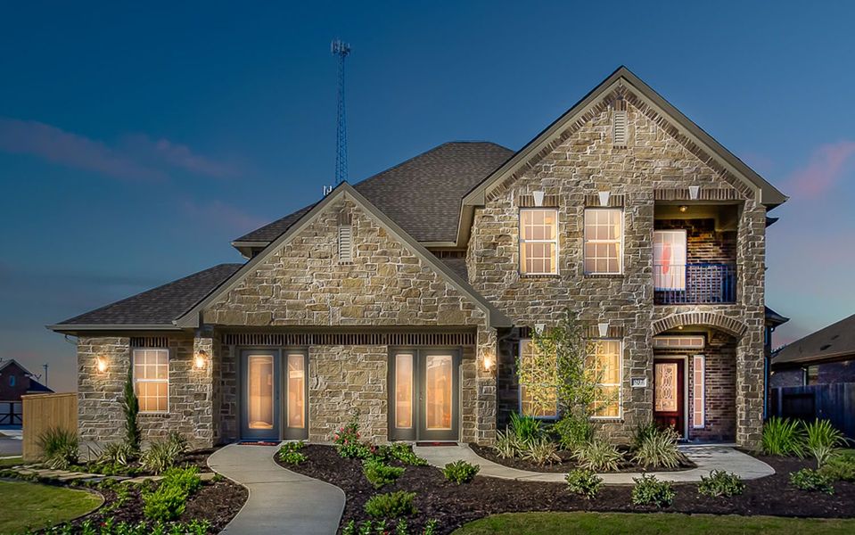 Representative exterior photo of a completed home built from the Sausalito by CastleRock Communities in Horizon Lakes, McLendon-Chisholm, TX (Image 23). Representative exterior photo of a completed home built from the Sausalito by CastleRock Communities in Horizon Lakes, McLendon-Chisholm, TX (Image 23).