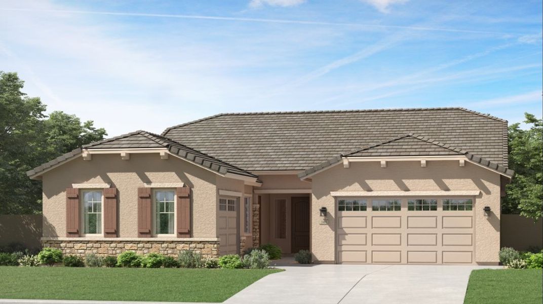 Front exterior of a home in the Asante: Destiny community, located in Surprise, AZ (Image 4).