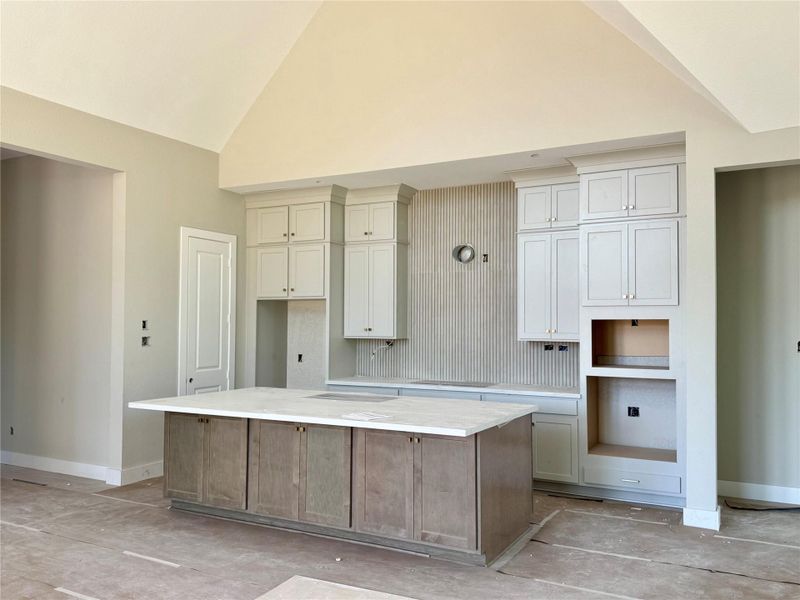 Island Kitchen - with Stacked Cabinets Island Kitchen - with Stacked Cabinets