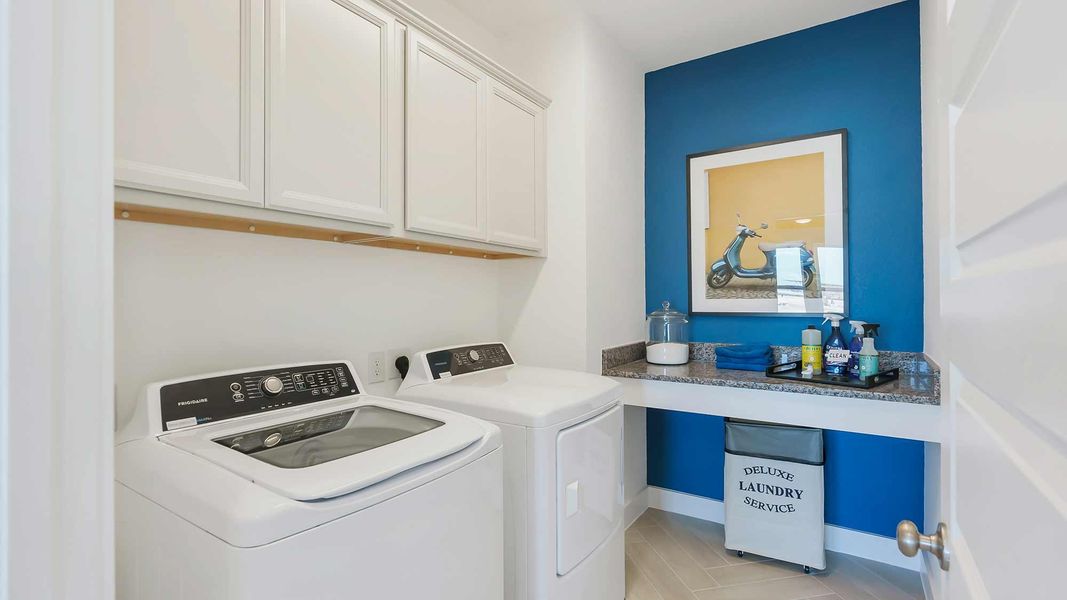 Furnished interior in a model home at Emerald Heights at Bridgeland Central – 35’ Alley in Cypress (Image 19). Furnished interior in a model home at Emerald Heights at Bridgeland Central – 35’ Alley in Cypress (Image 19).