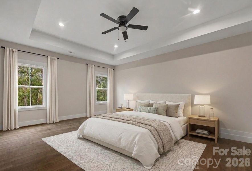 Virtually Staged Primary Bedroom