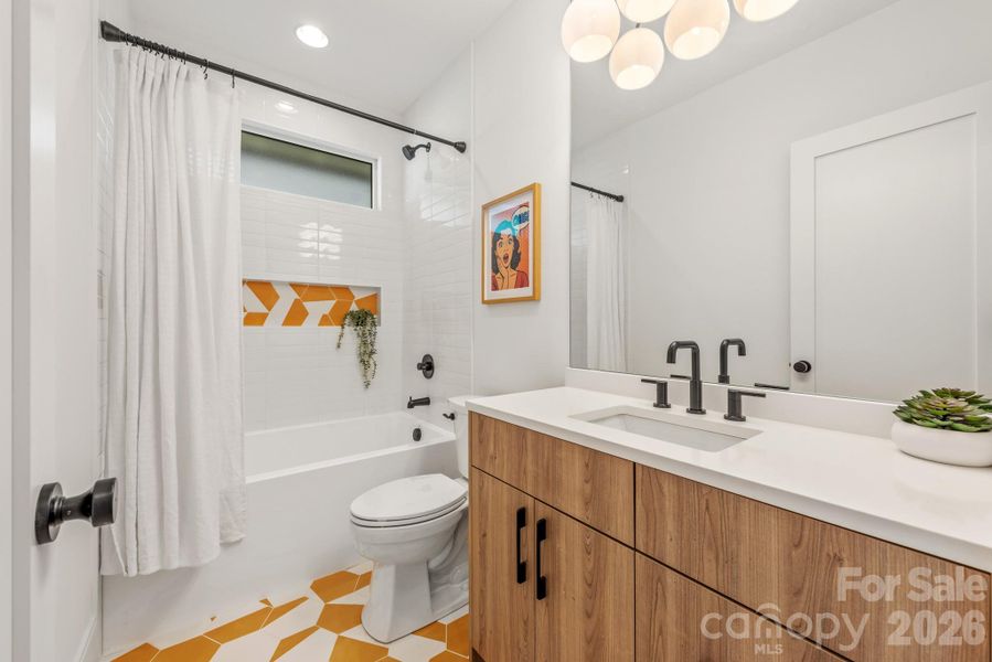 Furnished interior view inside a new home in , Charlotte (Image 9).