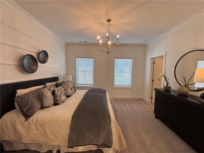 Furnished interior view inside a new home in Brackley Townhomes, Cumming (Image 46). Furnished interior view inside a new home in Brackley Townhomes, Cumming (Image 46).