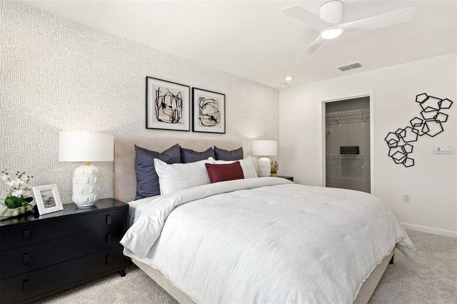 Furnished interior view inside a new home in Meridian Parks, Orlando (Image 11). Furnished interior view inside a new home in Meridian Parks, Orlando (Image 11).