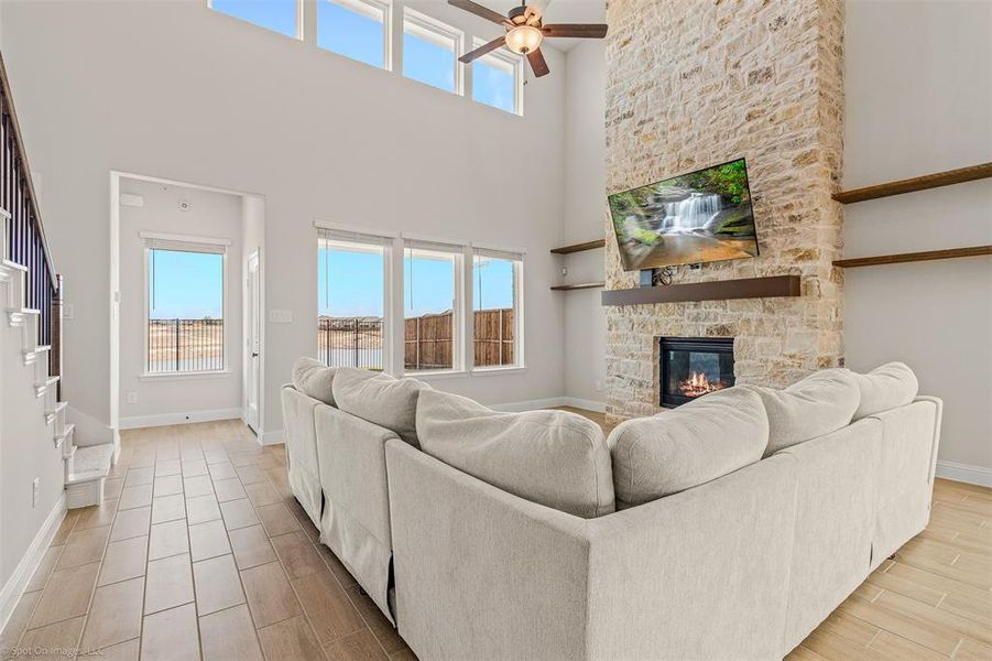 One of two living areas