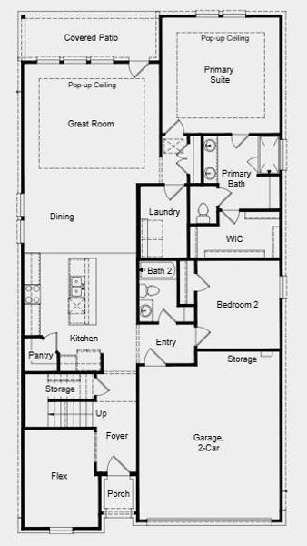 2D floor plan layout of this home in Bridge Creek 45s and 50s, Cypress, TX (Image 2). 2D floor plan layout of this home in Bridge Creek 45s and 50s, Cypress, TX (Image 2).