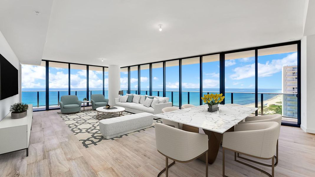 Furnished interior view inside a new home in , Pompano Beach (Image 12).