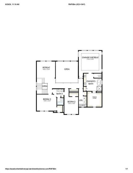2D floor plan layout of this home in Havencroft, Woodstock, GA (Image 3). 2D floor plan layout of this home in Havencroft, Woodstock, GA (Image 3).