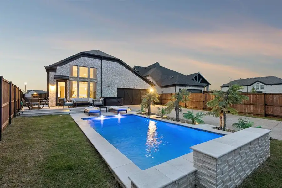 Exterior details and patio area of a home in , Fate (Image 3).