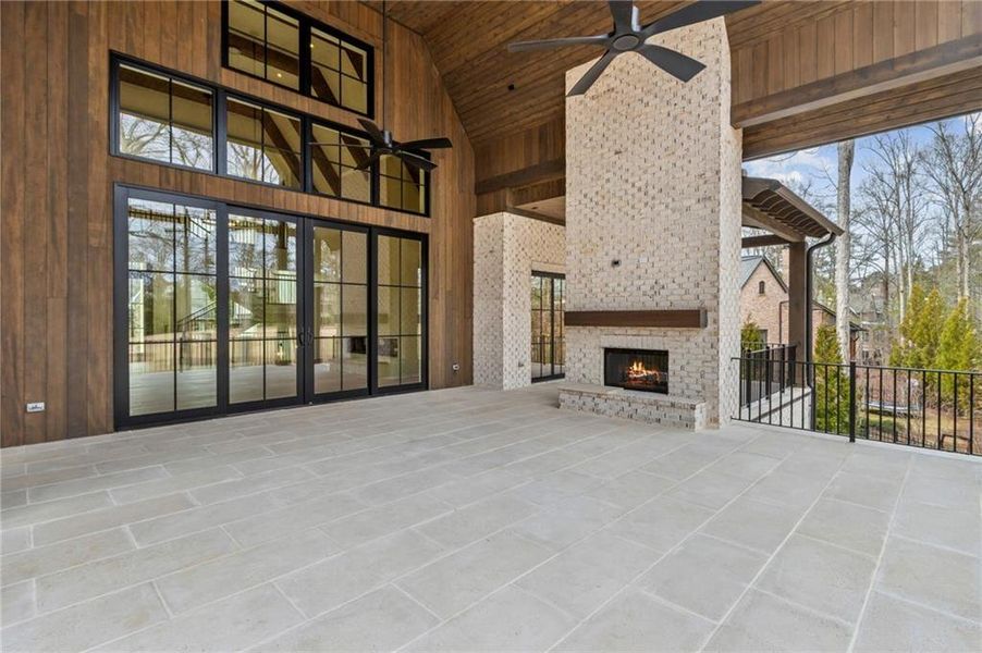 Exterior details and patio area of a home in , Suwanee (Image 42).