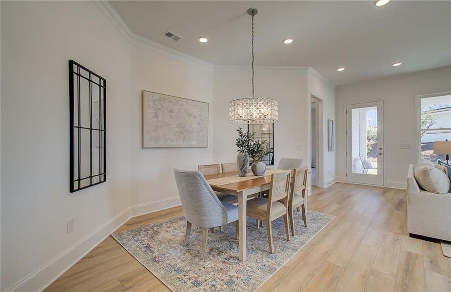 Furnished interior view inside a new home in Courtyards at Traditions, Cumming (Image 28).