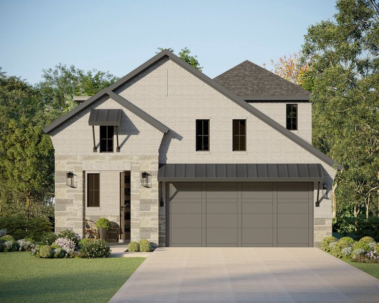 Plan 1476 Elevation C w/ Stone Plan 1476 Elevation C w/ Stone