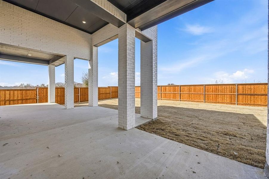 Exterior details and patio area of a home in Mustang Lakes, Celina (Image 2). Exterior details and patio area of a home in Mustang Lakes, Celina (Image 2).