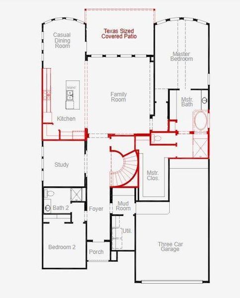 2D floor plan layout of this home in Jubilee, Hockley, TX (Image 6). 2D floor plan layout of this home in Jubilee, Hockley, TX (Image 6).