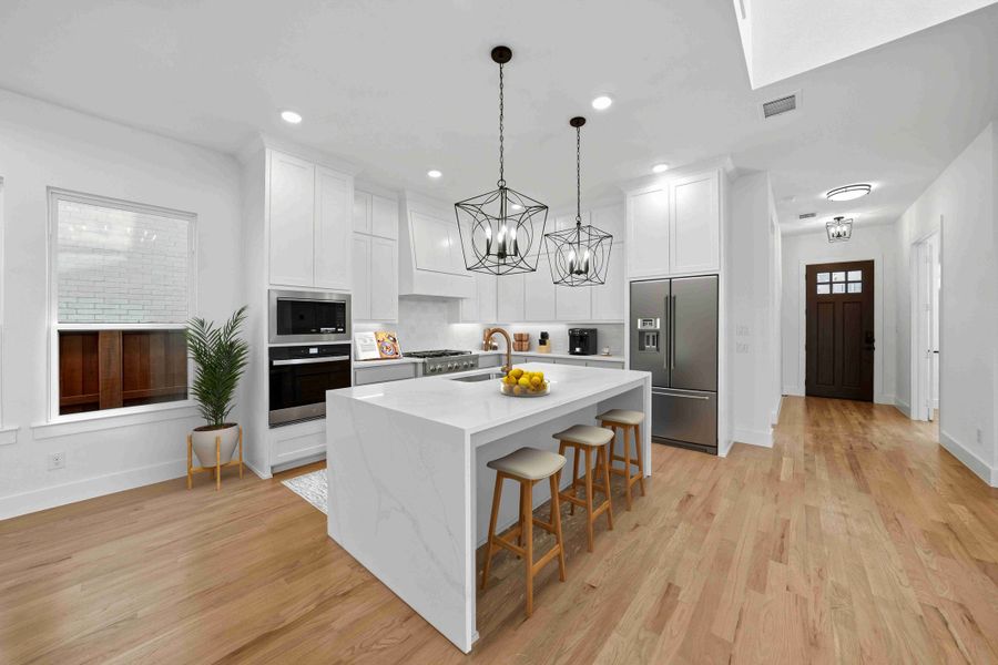 Furnished interior view inside a new home in Fields - 40' Lots, Frisco (Image 16). Furnished interior view inside a new home in Fields - 40' Lots, Frisco (Image 16).