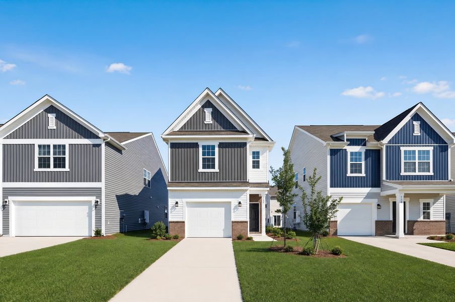 Front exterior of a new home in Taylor Hill, Gilbert, SC, highlighting curb appeal (Image 1). Front exterior of a new home in Taylor Hill, Gilbert, SC, highlighting curb appeal (Image 1).