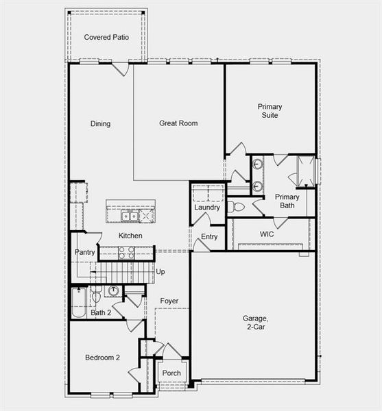 First Floor Plan - Additional Highlights Include: covered back patio