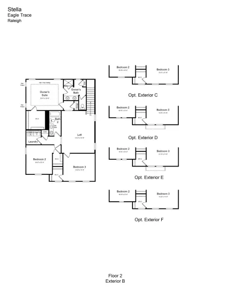 2D floor plan layout of this home in Eagle Trace, Wendell, NC (Image 5).