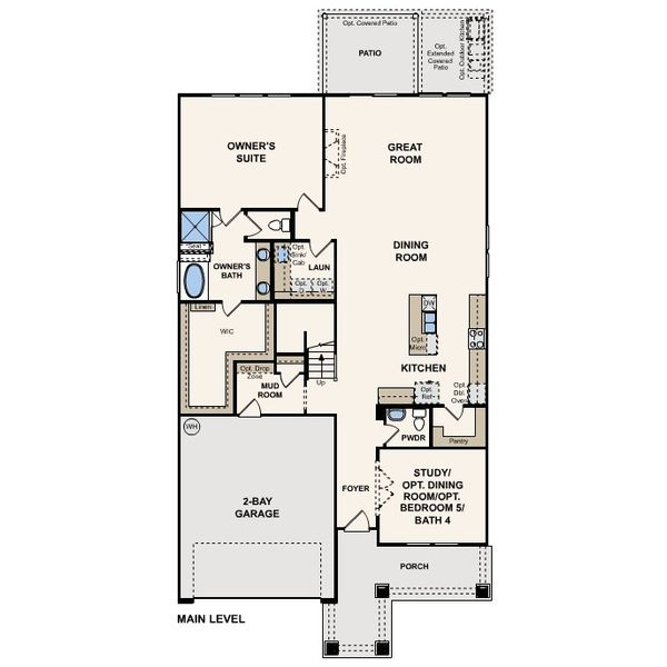 2D floor plan layout of this home in Northshore, Kingsland, GA (Image 3).