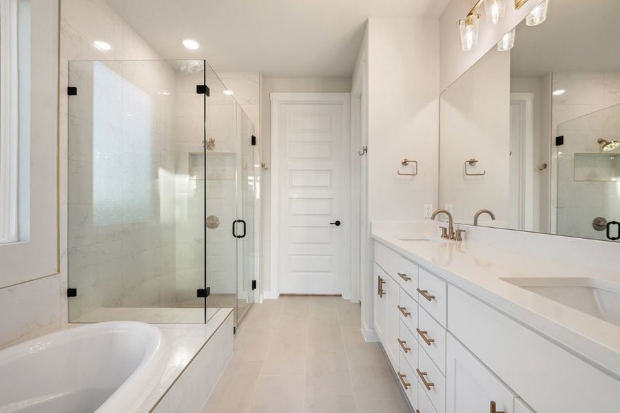 Furnished interior view inside a new home in Terrace Collection at Lariat, Liberty Hill (Image 14).