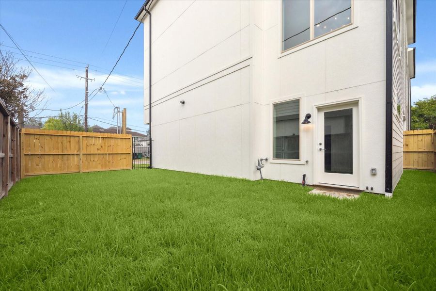 Private and Fenced In Backyard.