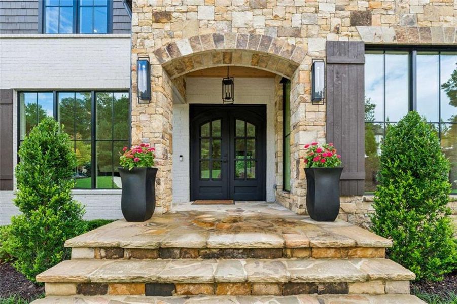 Front exterior of a new home in , Roswell, GA, highlighting curb appeal (Image 18).