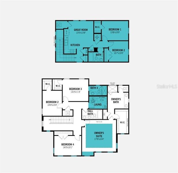 2D floor plan layout of this home in Celebration, Celebration, FL (Image 3).
